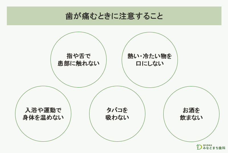 歯が痛むときに注意すること