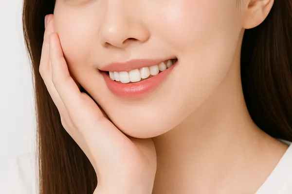 ダイレクトボンディングで歯を修復した女性のイメージ