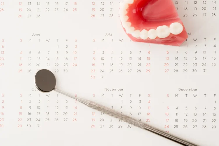 歯医者のスケジュール表のイメージ画像